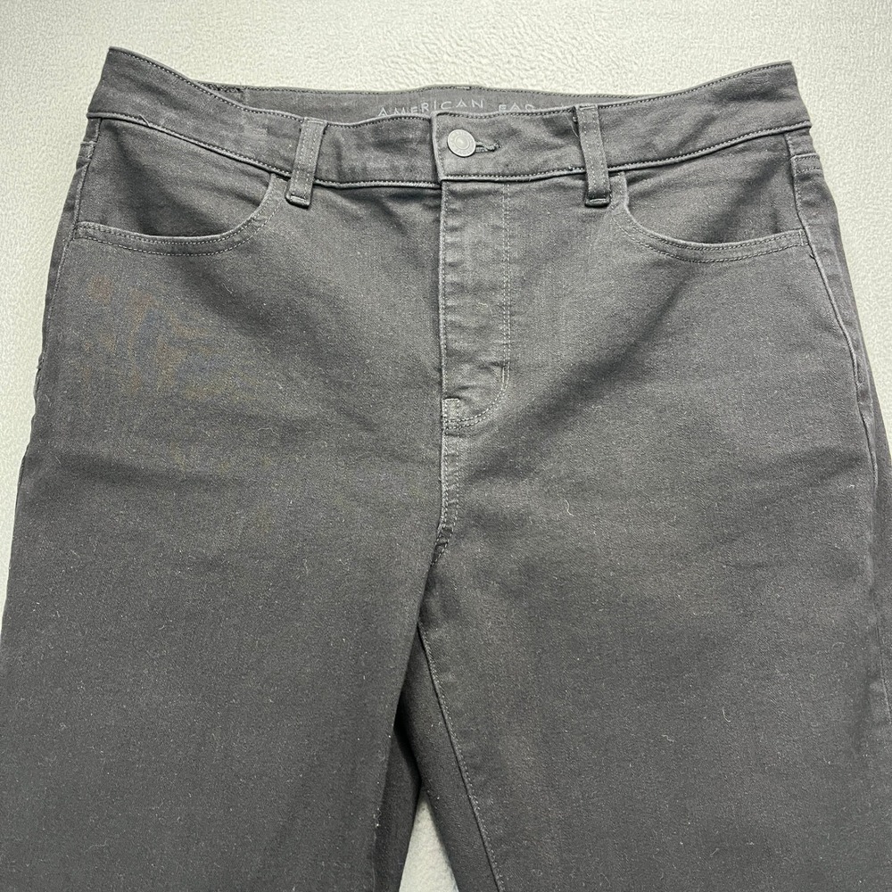 American Eagle Dream Stretch High Rise Jegging Womens 14 Long Black Denim Jeans